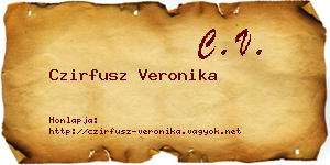 Czirfusz Veronika névjegykártya